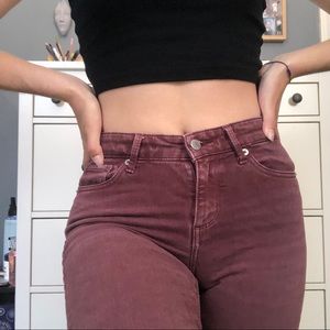 Lucky Brand maroon skinny jeans